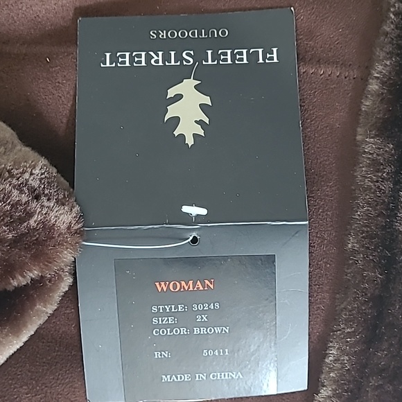 Vintage NWT Fleet Street women's hooded faux fur shearling coat 2X, new - Picture 11 of 16